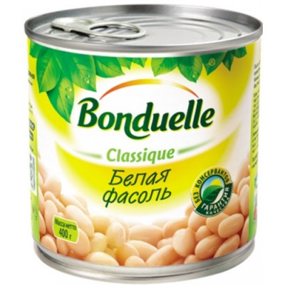 Фасоль Бондюэль белая ж/б 400г