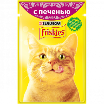 Friskies Adult корм д/кошек с печенью 85гр пауч
