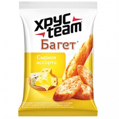 Сухарики Хрусteam Сырное Ассорти 60Гр Wolt Market Mega Towers Wolt