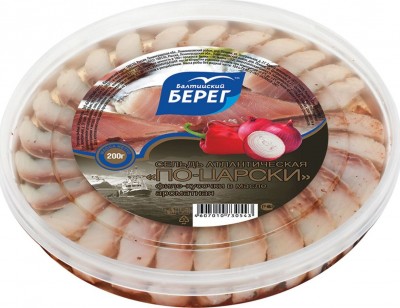 АКЦИЯ !!! Сельдь филе-кус./аромат По царски ББ 200г