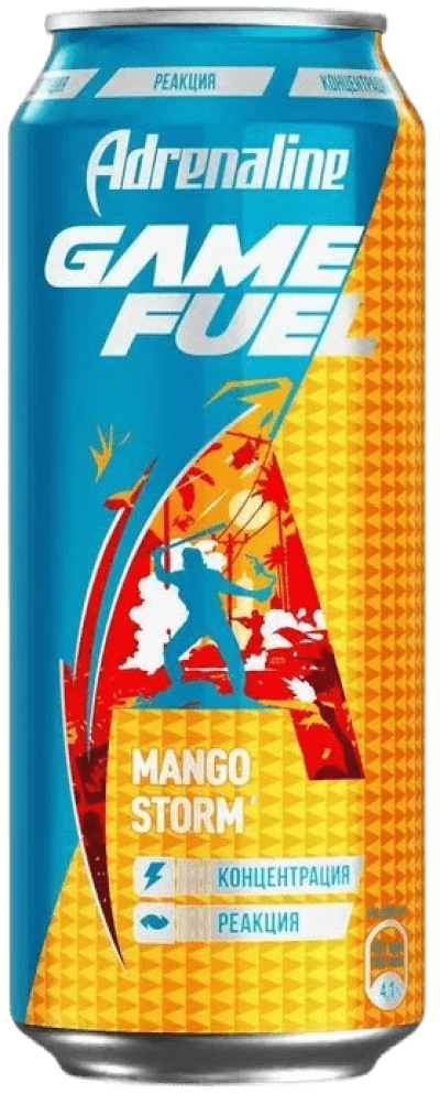 Энергетик Адреналин Игровая Энергия Манго 0,449л ж/б