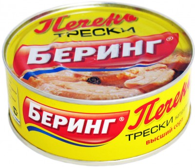 Печень трески Беринг 230 г ж/б