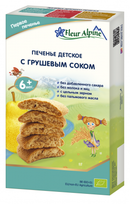 Печенье детское Флёр Альпин первое с грушевым соком 120гр