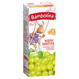 Сок Бамболина Яблоко-виноград с 6мес. 0,2л