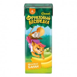 Сок Фруктовый беспредел яблоко банан 0,2л 6+