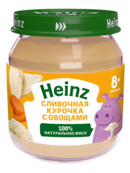 "HEINZ" Пюре Сливочная Курочка с овощами ст/б 115гр