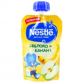 "NESTLE" Пюре Яблоко, банан 90г дойпак