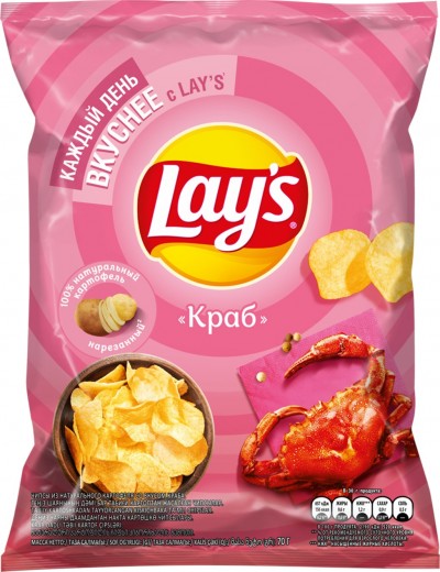 Чипсы  Lay's со вкусом краба 70гр