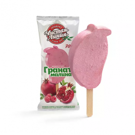 Мороженое пломбир Гранат- малина 70гр. Чистая линия