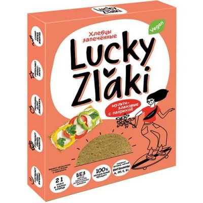 Хлебцы Лаки Злаки мультизлаковые с паприкой 72 гр Vegan