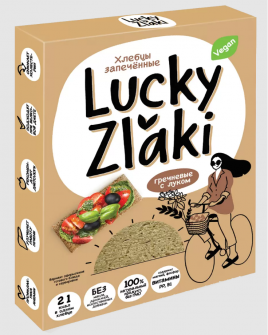 Хлебцы Лаки Злаки гречневые с луком 72 гр Vegan