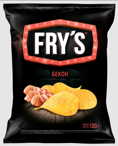 Картофельные чипсы Frys со вкусом бекон 130гр