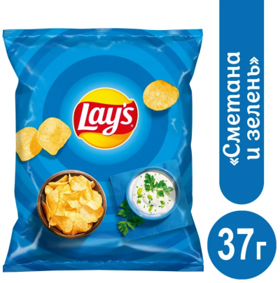 Чипсы Lay's  Сметана и зелень 37г