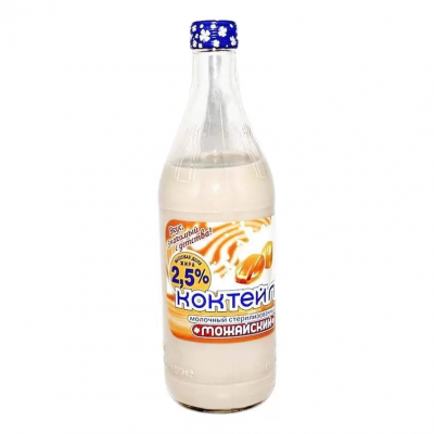 БЗМЖ Коктейль молочный Можайский с ароматом Тоффе 2,5% 0,45л. ст/б