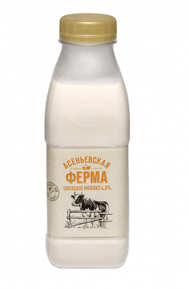 БЗМЖ Молоко Асеньевская ферма 4% топленое 0,33л