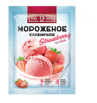 Сухая смесь Мороженое клубничное 70гр Нина Фарина