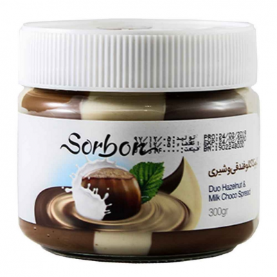 Паста ореховая с темным и белым шоколадом Sorbon 300гр ст/б
