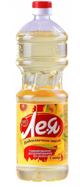 Масло подсолнечное раф. Лея 1л