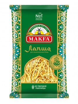 Макфа Макаронные изделия Лапша тонкая для национальных блюд 300гр
