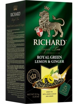 Чай Richard Royal зеленый  Лимон и имбирь 25пак