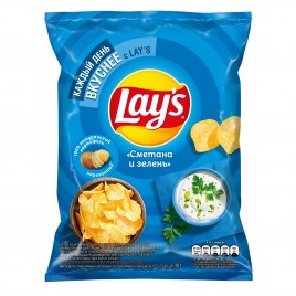 Чипсы Lay's Сметана и зелень 70гр