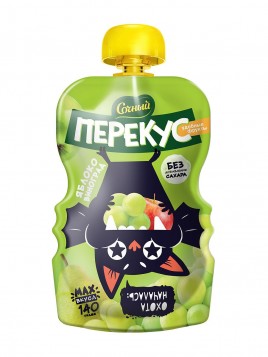 Пюре Сочный Перекус яблоко-виноград 140гр пауч