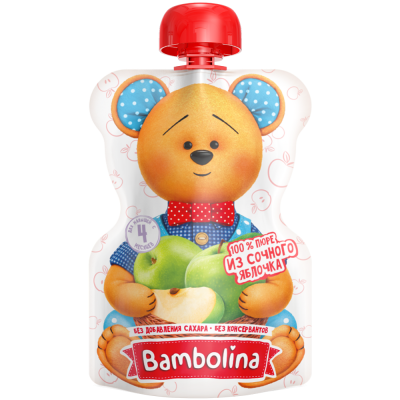 Пюре из яблок Бамболина 90гр пауч