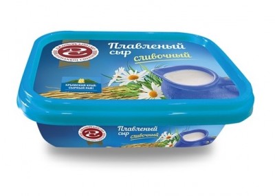 БЗМЖ Плавленый сыр сливочный  55% 180гр ванночка Джанкойский