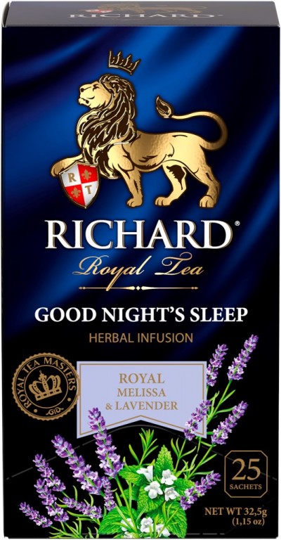 Чай Richard Royal Melissa & Lavender Good Night's Sleep 1,3г*25*12 с ярл. в конверте
