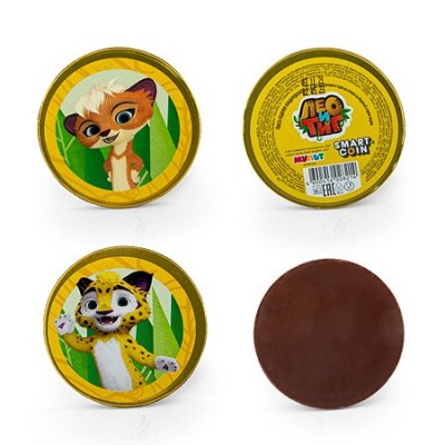 Шоколадная медаль Лео и Тиг 21г