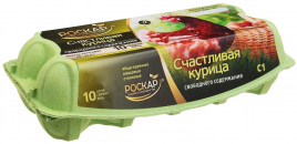 Яйцо куриное 1кат. Счастливая курица 10шт