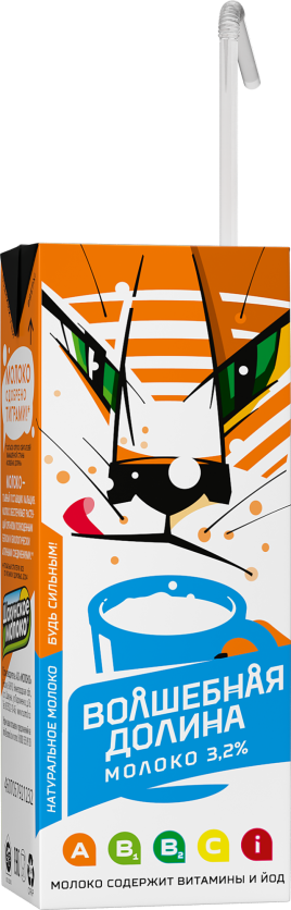БЗМЖ Молоко Волшебная долина 3,2% 200мл